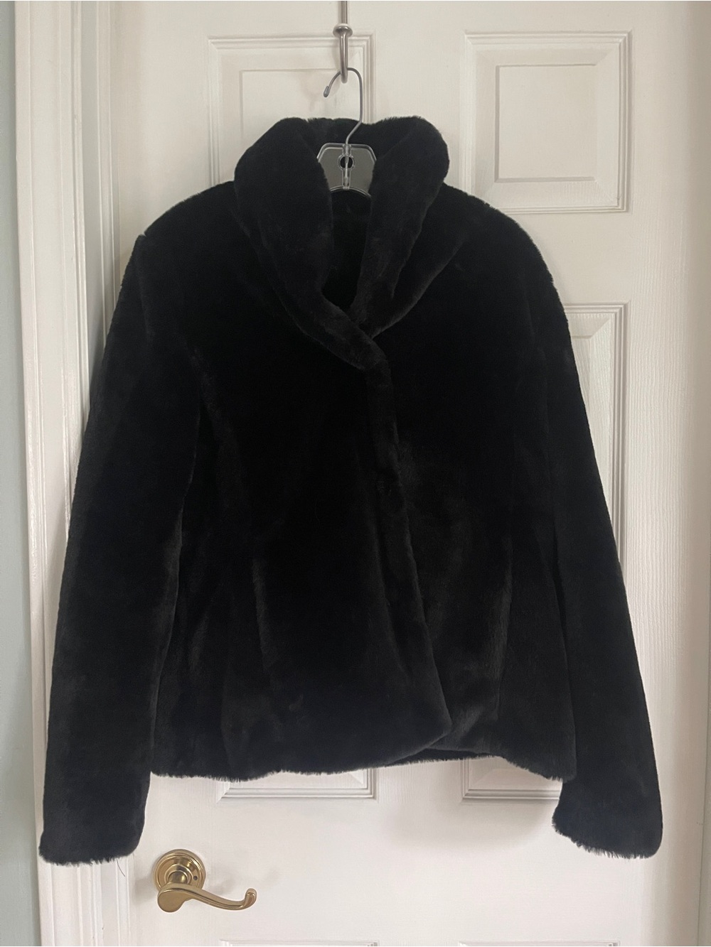 Weatherproof Black Faux Fur Teddy Jacket